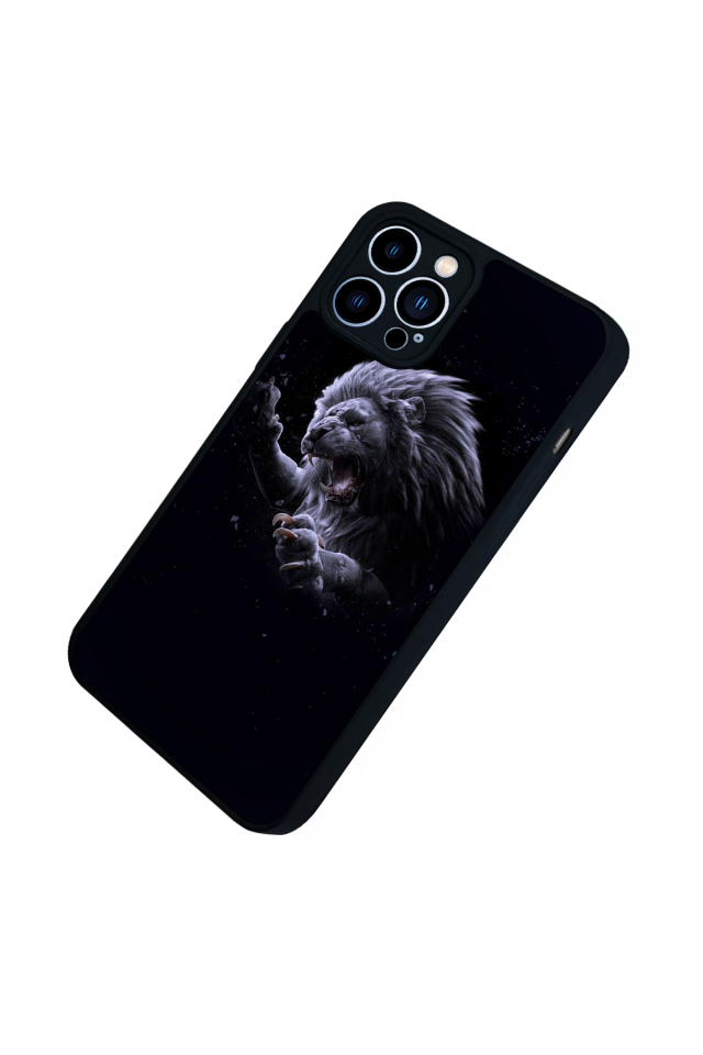 iPhone 12 Pro Max Uyumlu Aslan Tasarımlı Glossy Premium Kılıf