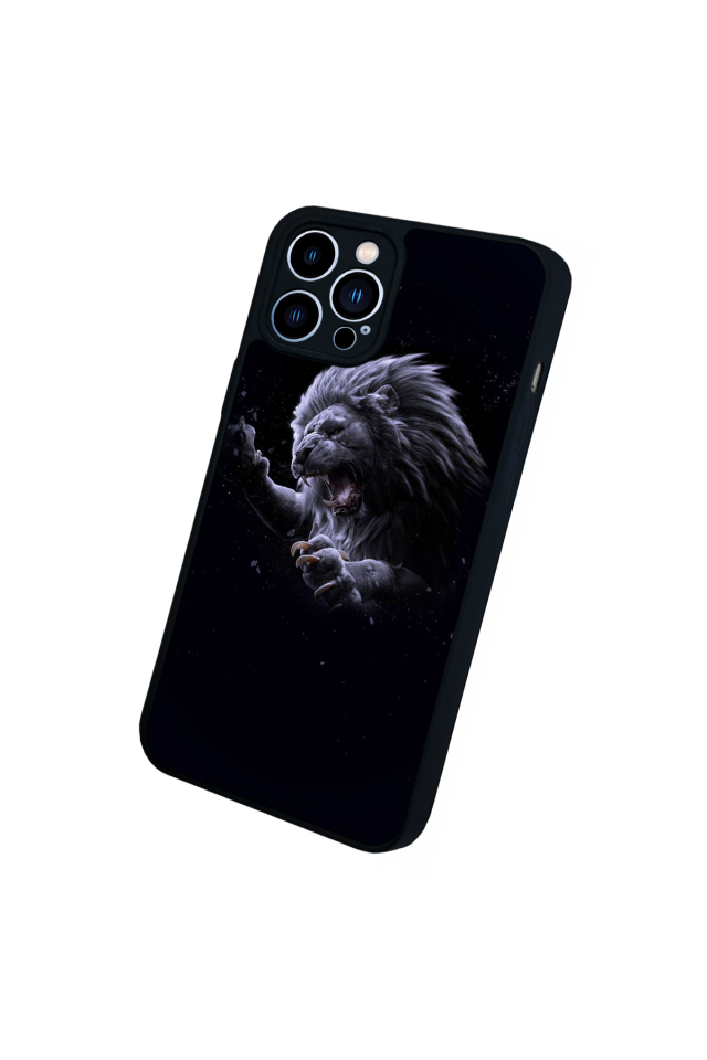 iPhone 12 Pro Max Uyumlu Aslan Tasarımlı Glossy Premium Kılıf