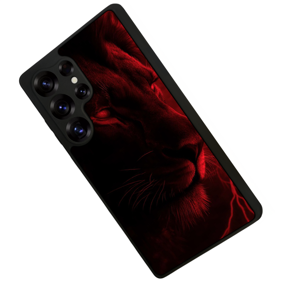 Samsung Galaxy S25 Ultra Uyumlu Aslan Tasarımlı Glossy Premium Kılıf