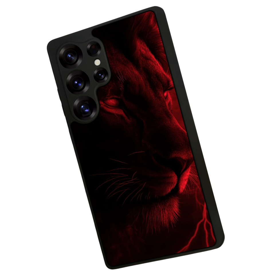 Samsung Galaxy S25 Ultra Uyumlu Aslan Tasarımlı Glossy Premium Kılıf