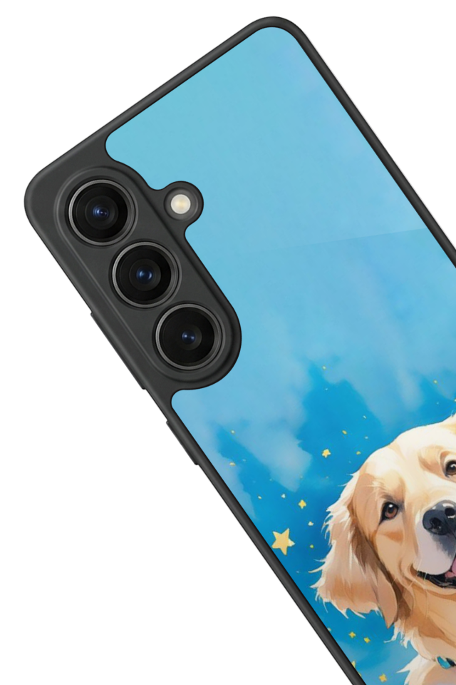 Samsung Galaxy S26 Uyumlu Golden Kopek Tasarımlı Glossy Premium Kılıf