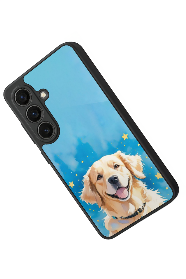 Samsung Galaxy S26 Uyumlu Golden Kopek Tasarımlı Glossy Premium Kılıf