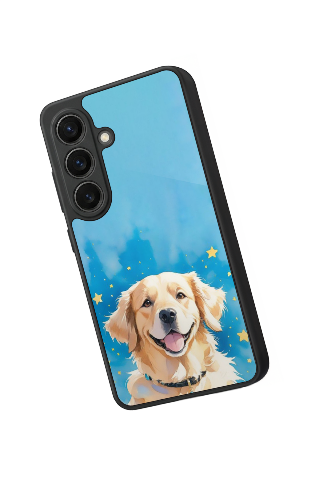 Samsung Galaxy S26 Uyumlu Golden Kopek Tasarımlı Glossy Premium Kılıf