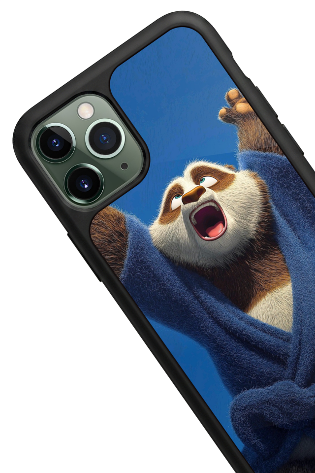 iPhone 11 Pro Max Uyumlu Kung Fu Panda Tasarımlı Glossy Premium Kılıf