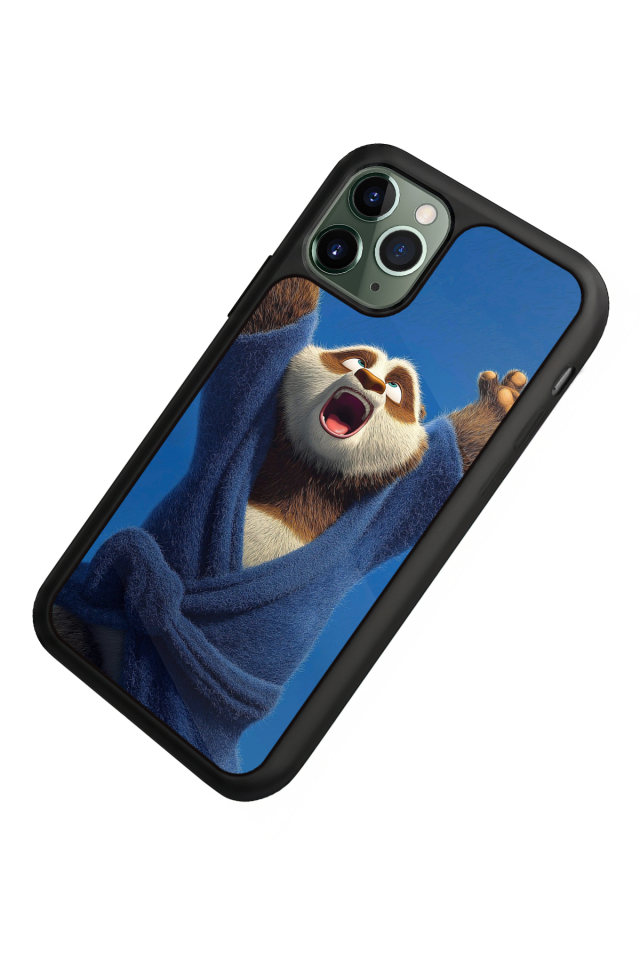 iPhone 11 Pro Max Uyumlu Kung Fu Panda Tasarımlı Glossy Premium Kılıf