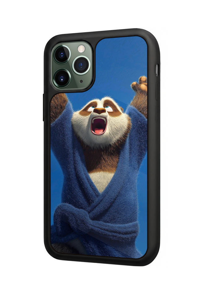 iPhone 11 Pro Max Uyumlu Kung Fu Panda Tasarımlı Glossy Premium Kılıf