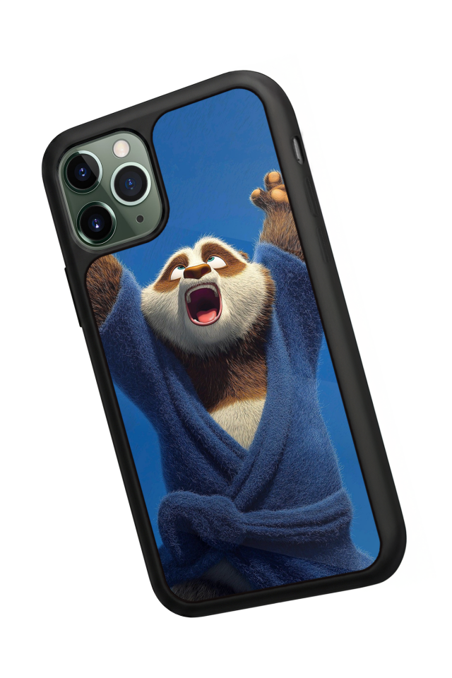 iPhone 11 Pro Max Uyumlu Kung Fu Panda Tasarımlı Glossy Premium Kılıf