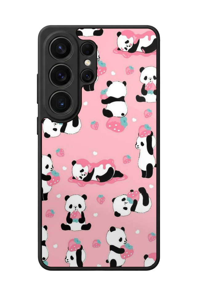 Samsung Galaxy S26 Ultra Uyumlu Panda Tasarımlı Glossy Premium Kılıf