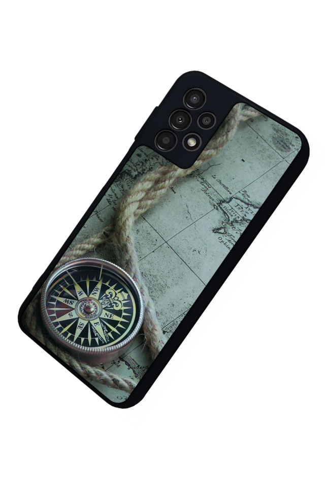 Samsung Galaxy A23 Uyumlu Pusula Tasarımlı Glossy Premium Kılıf