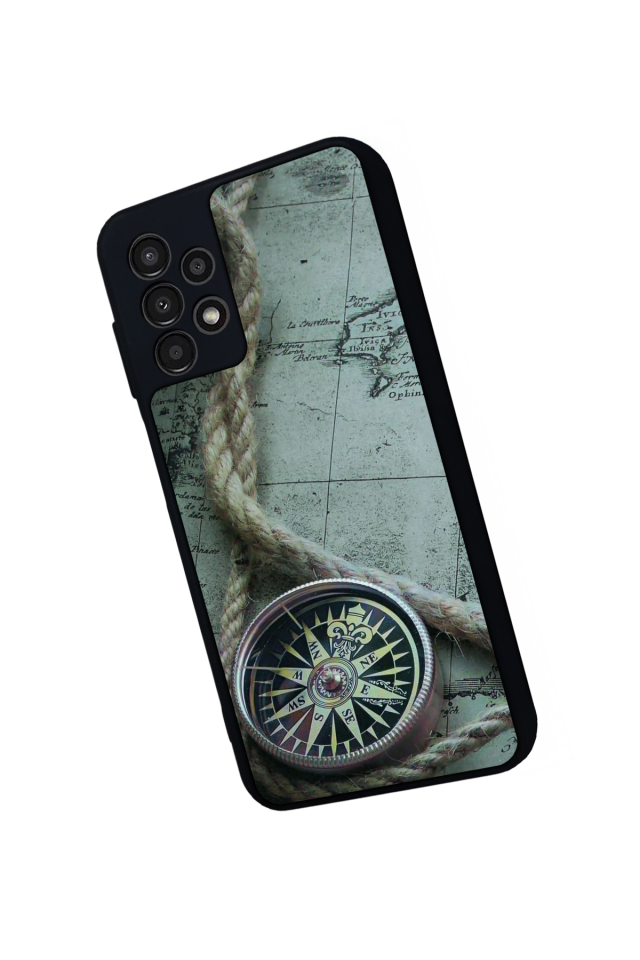 Samsung Galaxy A23 Uyumlu Pusula Tasarımlı Glossy Premium Kılıf