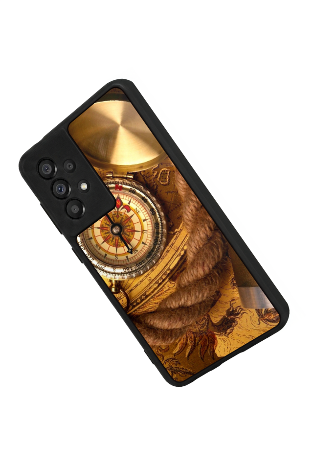 Samsung Galaxy A73 Uyumlu Pusula Tasarımlı Glossy Premium Kılıf