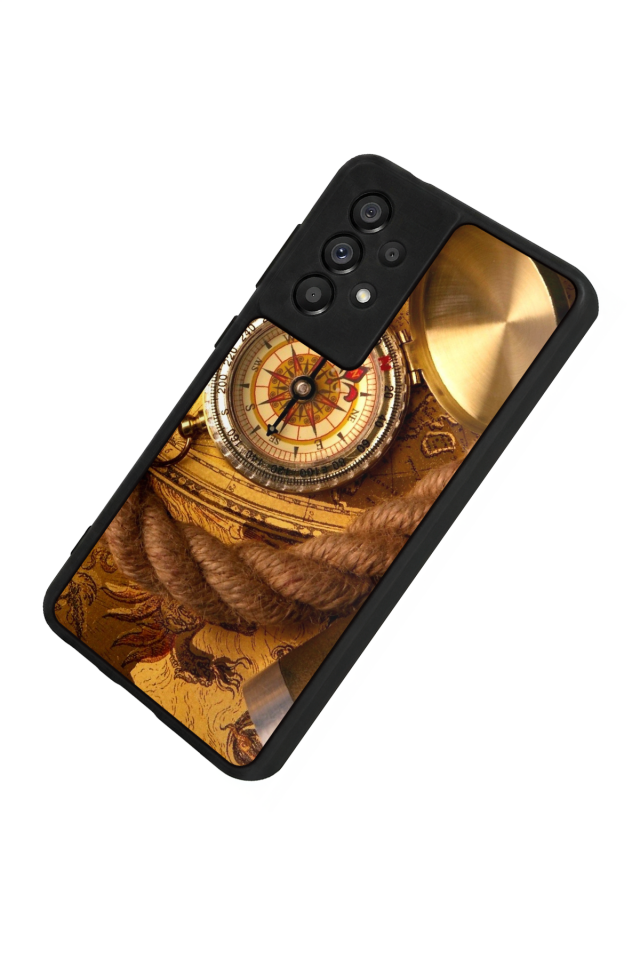 Samsung Galaxy A73 Uyumlu Pusula Tasarımlı Glossy Premium Kılıf
