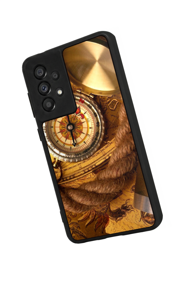 Samsung Galaxy A73 Uyumlu Pusula Tasarımlı Glossy Premium Kılıf