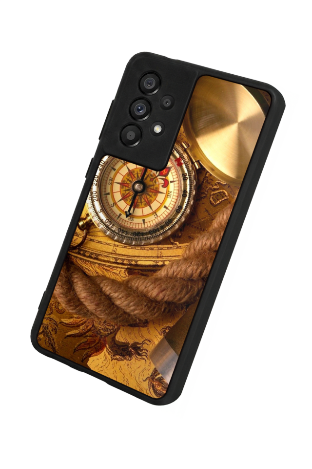 Samsung Galaxy A73 Uyumlu Pusula Tasarımlı Glossy Premium Kılıf