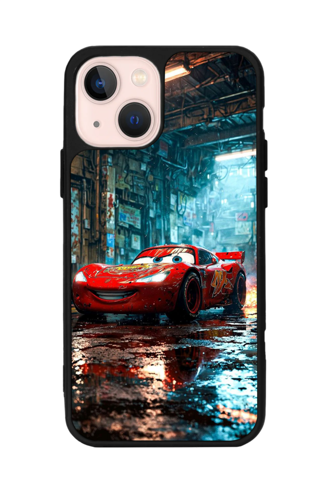 iPhone 15 Uyumlu Şimsek McQueen Tasarımlı Glossy Premium Kılıf