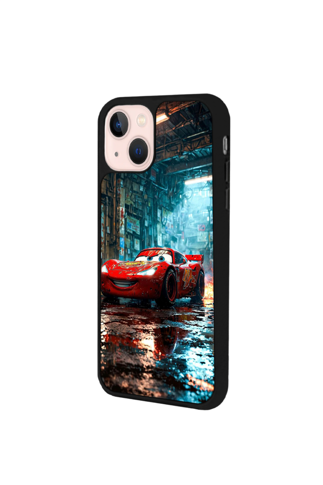 iPhone 15 Uyumlu Şimsek McQueen Tasarımlı Glossy Premium Kılıf