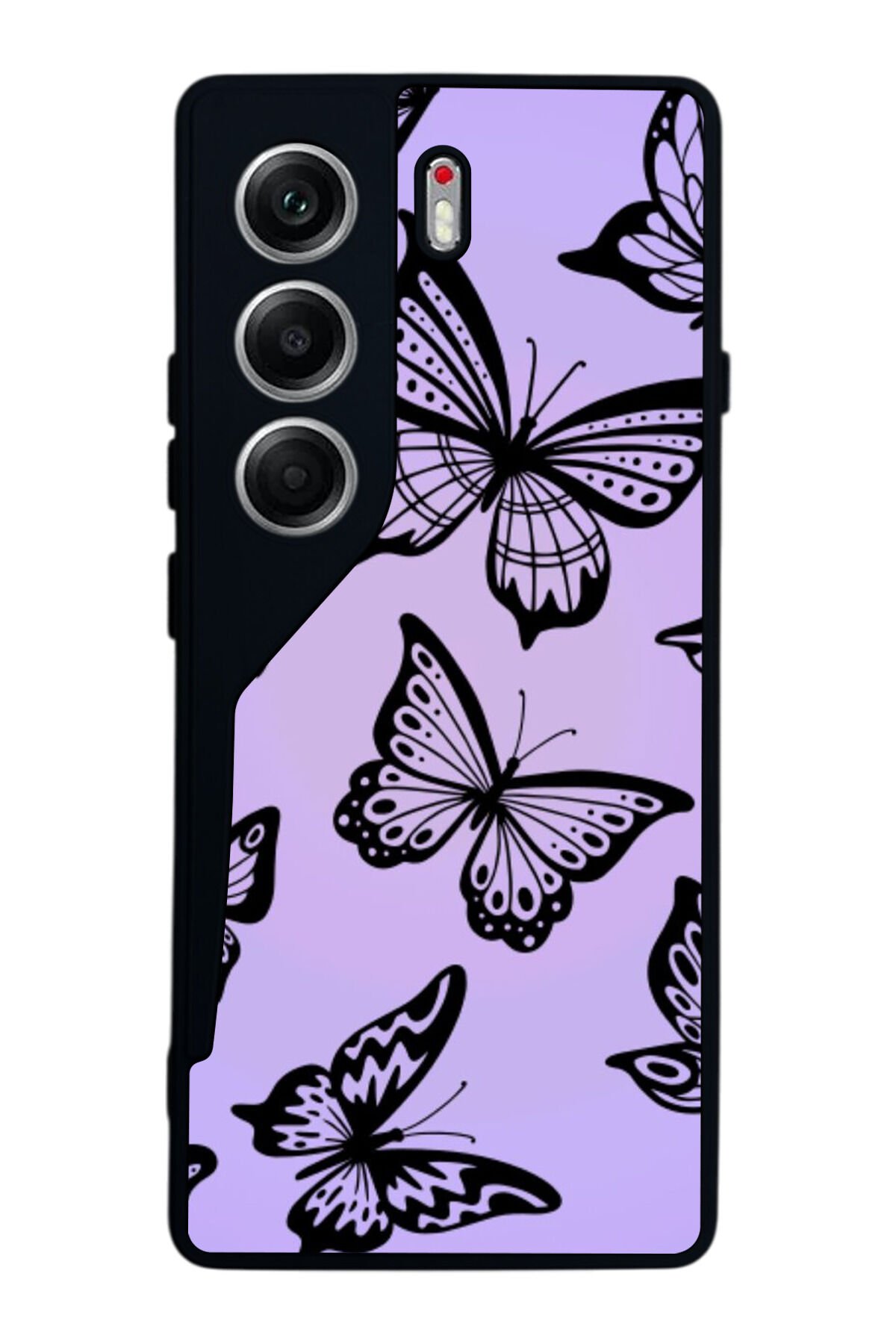 Tecno Camon 40 Uyumlu Kelebek Tasarımlı Glossy Premium Kılıf