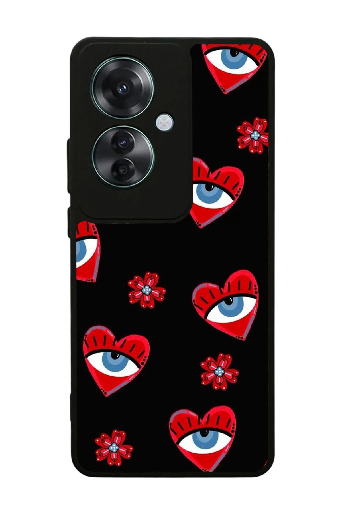 Oppo Reno 11F Uyumlu Göz Tasarımlı Glossy Premium Kılıf