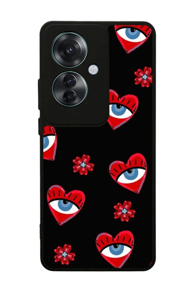 Oppo Reno 11F Uyumlu Göz Tasarımlı Glossy Premium Kılıf