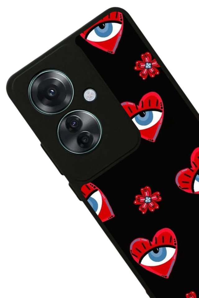 Oppo Reno 11F Uyumlu Göz Tasarımlı Glossy Premium Kılıf