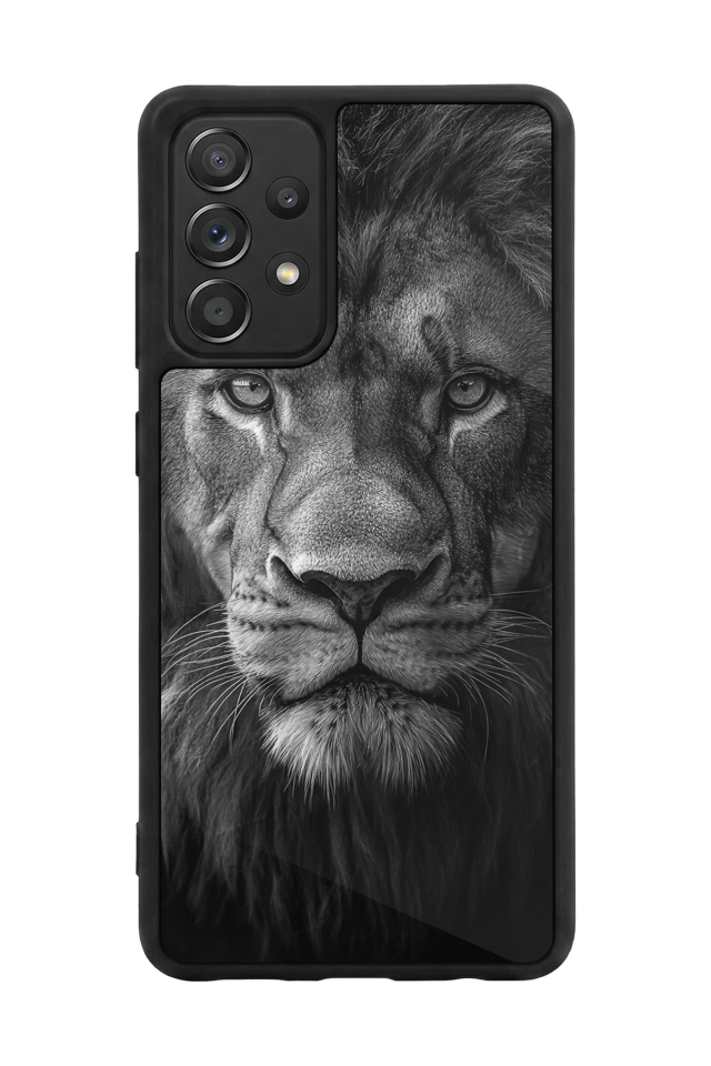 Samsung Galaxy A72 Uyumlu Aslan Tasarımlı Glossy Premium Kılıf