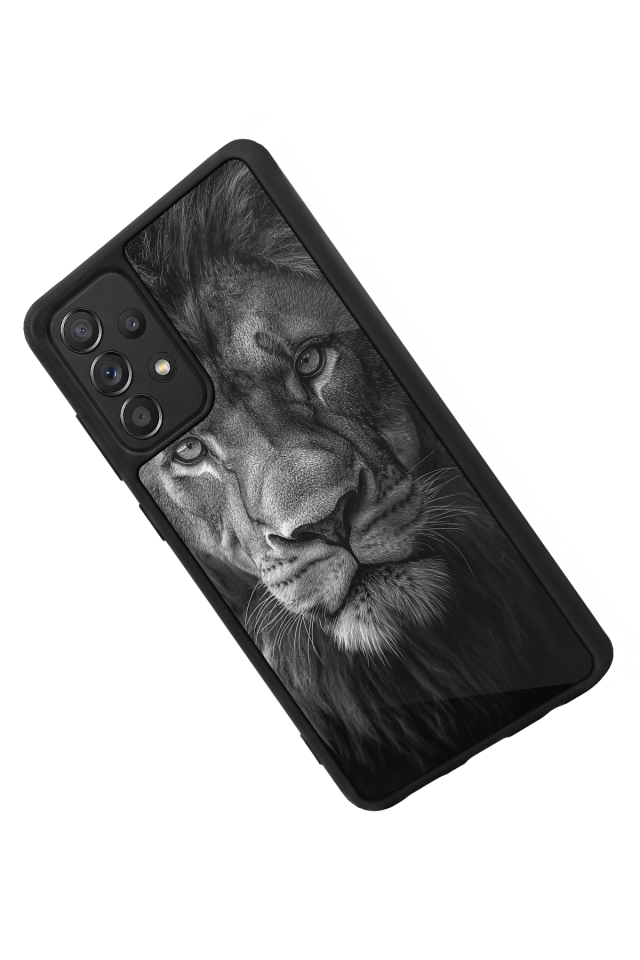 Samsung Galaxy A72 Uyumlu Aslan Tasarımlı Glossy Premium Kılıf