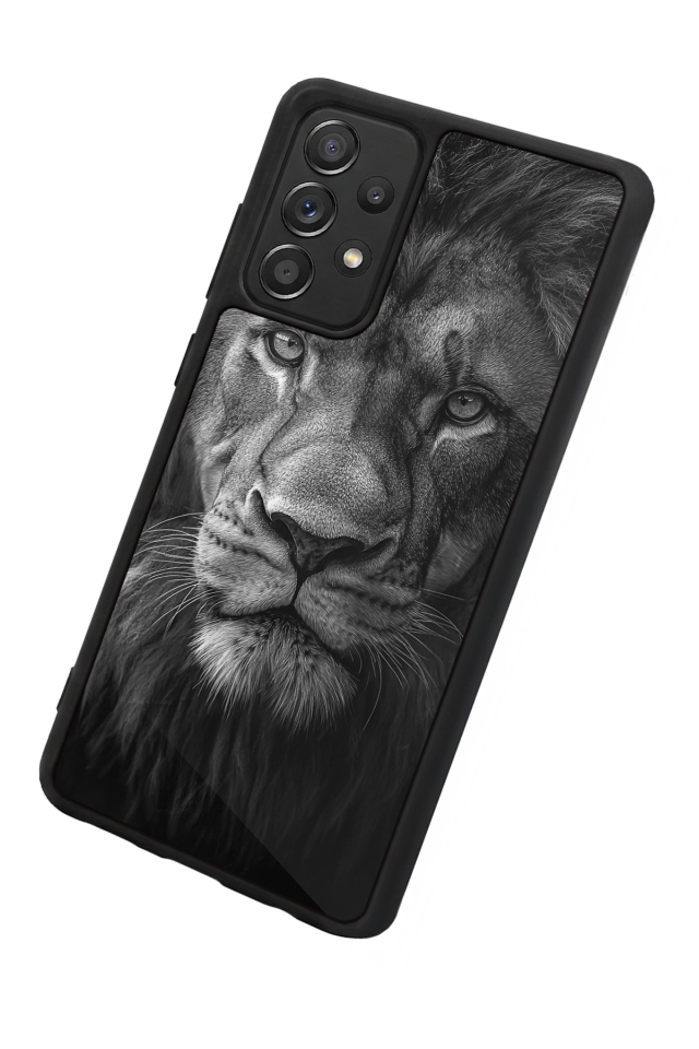 Samsung Galaxy A72 Uyumlu Aslan Tasarımlı Glossy Premium Kılıf