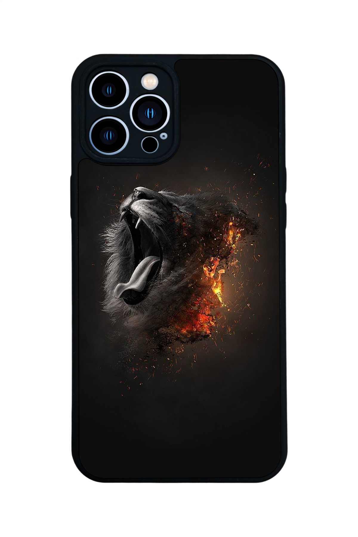 iPhone 12 Pro Max Uyumlu Aslan Tasarımlı Glossy Premium Kılıf