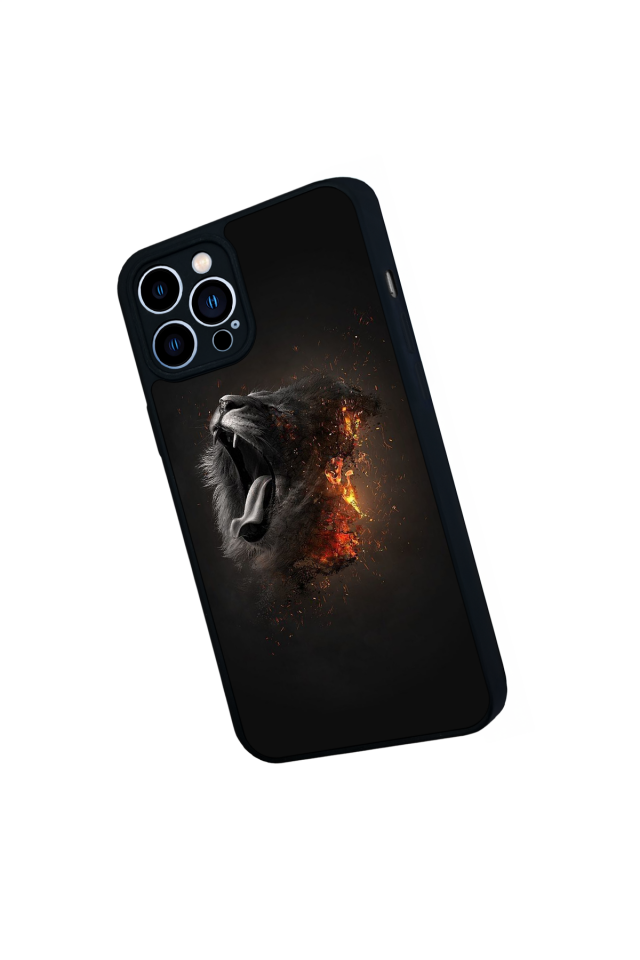 iPhone 12 Pro Max Uyumlu Aslan Tasarımlı Glossy Premium Kılıf