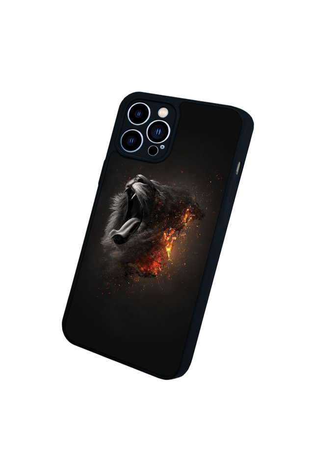 iPhone 12 Pro Max Uyumlu Aslan Tasarımlı Glossy Premium Kılıf