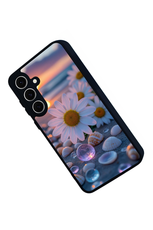 Samsung Galaxy S24 FE Uyumlu Cicek Tasarımlı Glossy Premium Kılıf