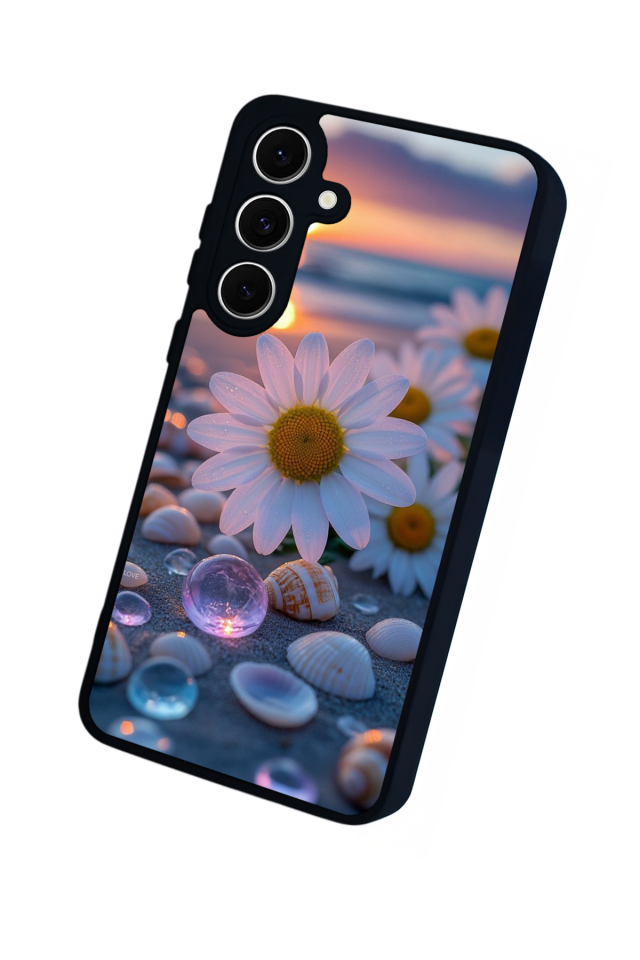 Samsung Galaxy S24 FE Uyumlu Cicek Tasarımlı Glossy Premium Kılıf