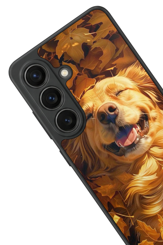 Samsung Galaxy S26 Uyumlu Golden Kopek Tasarımlı Glossy Premium Kılıf