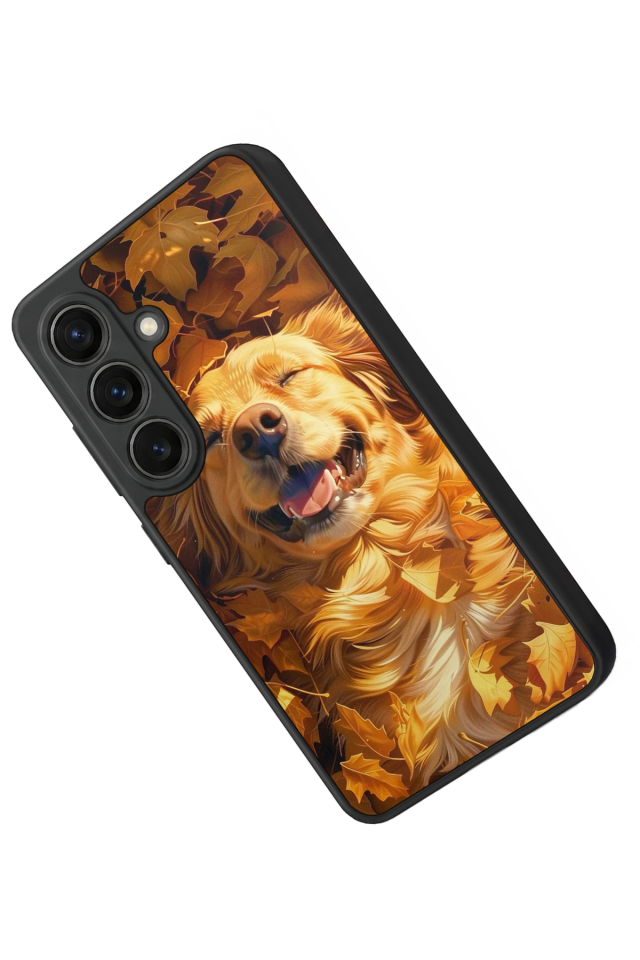 Samsung Galaxy S26 Uyumlu Golden Kopek Tasarımlı Glossy Premium Kılıf