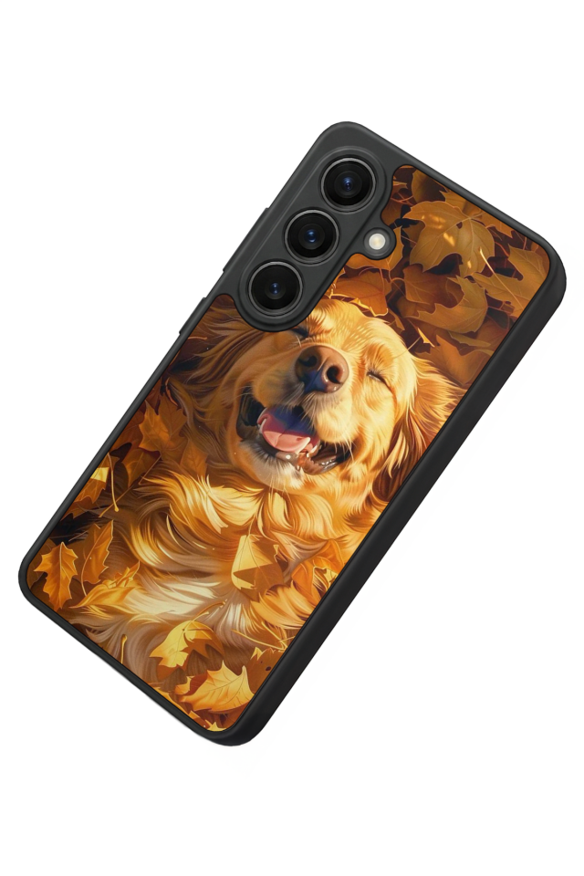 Samsung Galaxy S26 Uyumlu Golden Kopek Tasarımlı Glossy Premium Kılıf