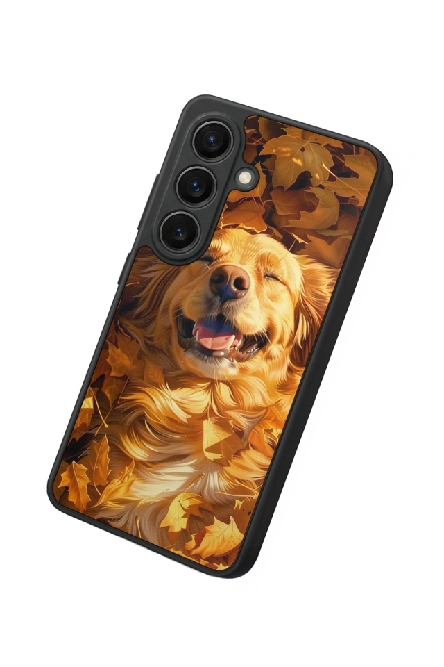 Samsung Galaxy S26 Uyumlu Golden Kopek Tasarımlı Glossy Premium Kılıf