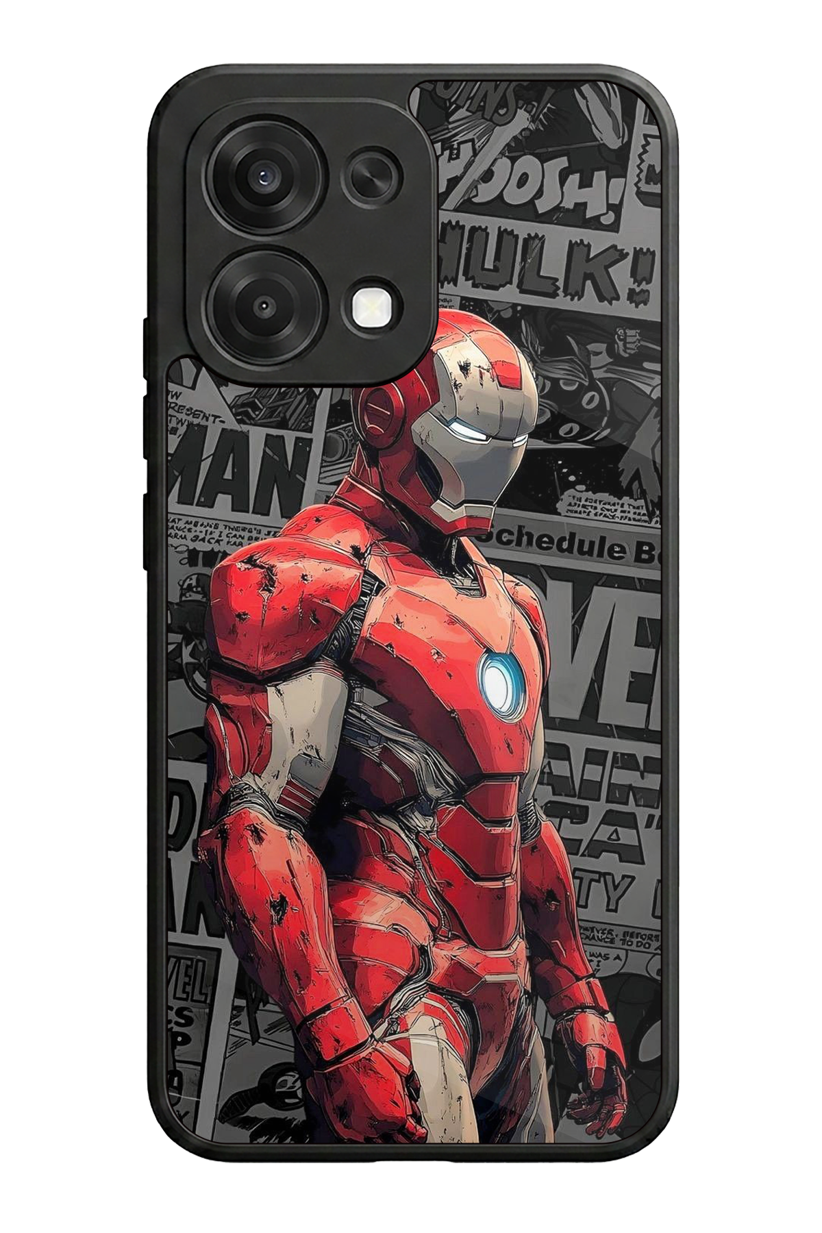 Oppo A6 Pro Uyumlu  Iron Man ( Demir Adam ) Tasarımlı Glossy Premium Kılıf