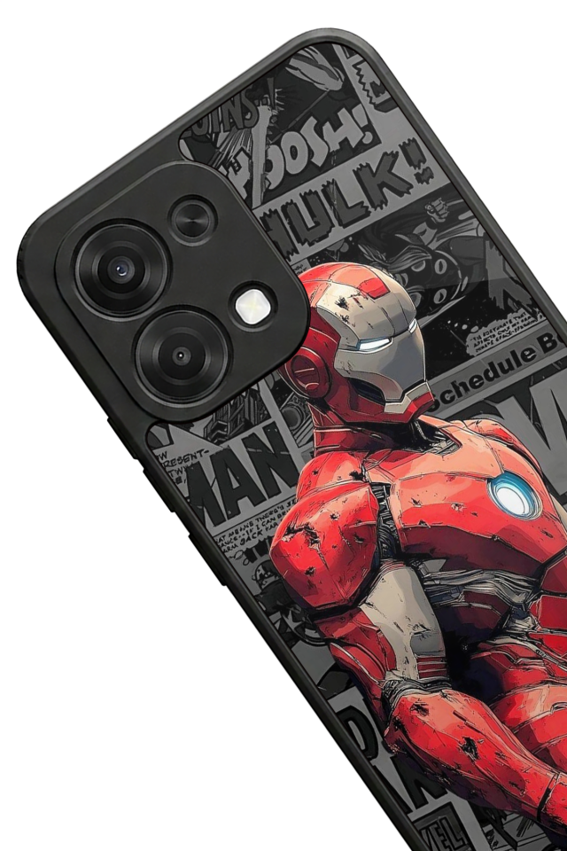 Oppo A6 Pro Uyumlu  Iron Man ( Demir Adam ) Tasarımlı Glossy Premium Kılıf