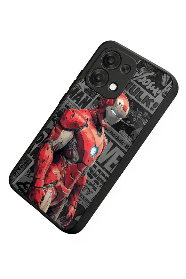Oppo A6 Pro Uyumlu  Iron Man ( Demir Adam ) Tasarımlı Glossy Premium Kılıf
