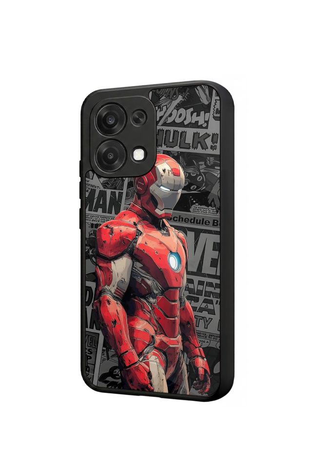Oppo A6 Pro Uyumlu  Iron Man ( Demir Adam ) Tasarımlı Glossy Premium Kılıf