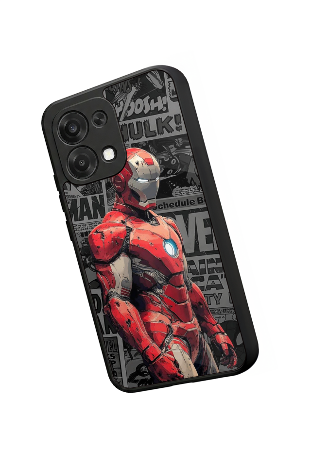 Oppo A6 Pro Uyumlu  Iron Man ( Demir Adam ) Tasarımlı Glossy Premium Kılıf