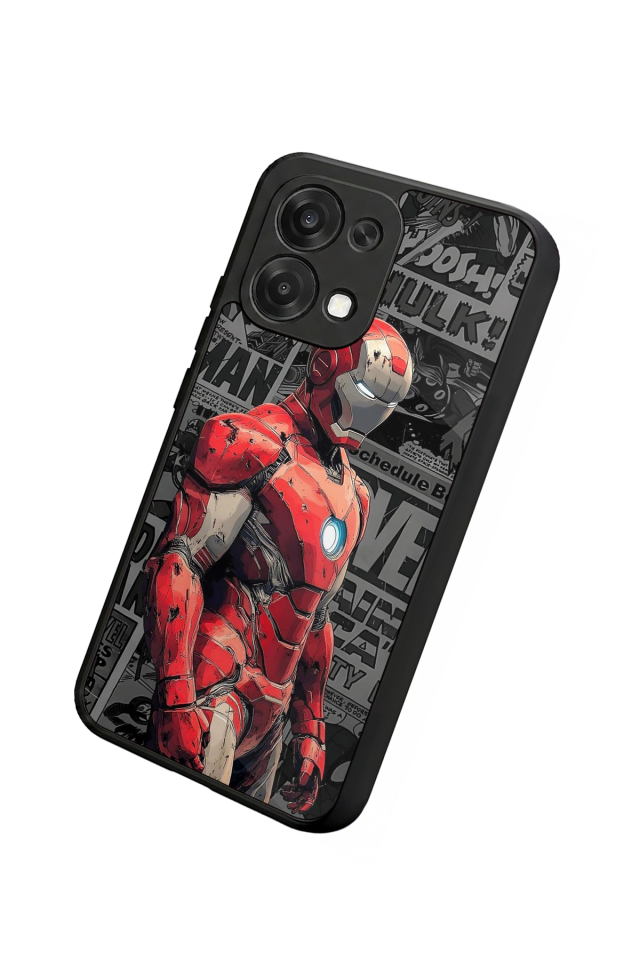 Oppo A6 Pro Uyumlu  Iron Man ( Demir Adam ) Tasarımlı Glossy Premium Kılıf