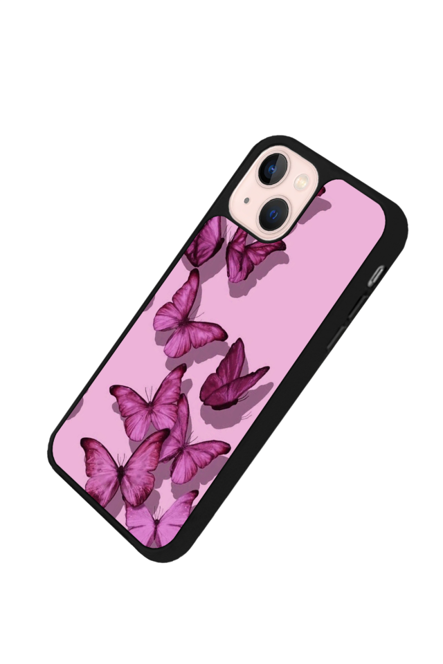 iPhone 15 Plus Uyumlu Kelebek Tasarımlı Glossy Premium Kılıf