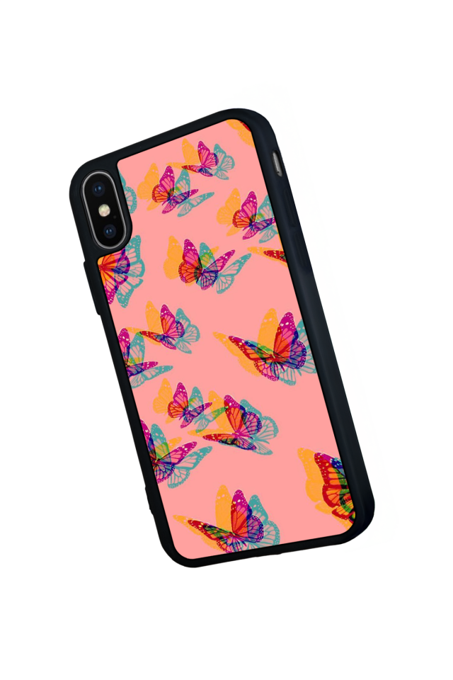 iPhone X/ XS Uyumlu Kelebek Tasarımlı Glossy Premium Kılıf