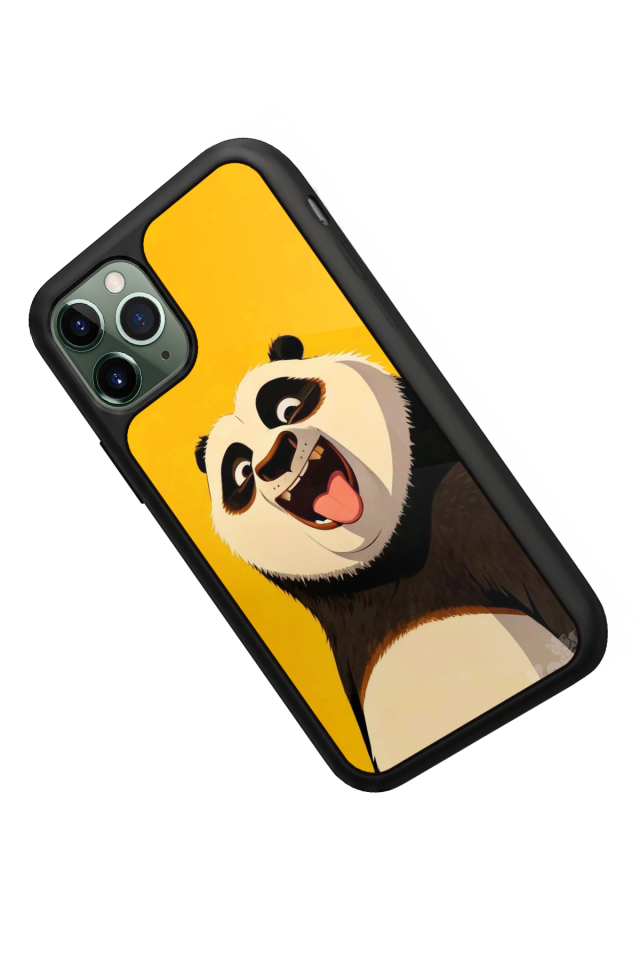 iPhone 11 Pro Max Uyumlu Kung Fu Panda Tasarımlı Glossy Premium Kılıf