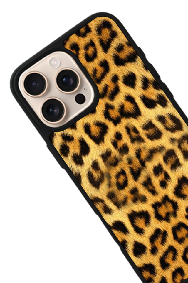 iPhone 16 Pro Max Uyumlu Leopar Tasarımlı Glossy Premium Kılıf