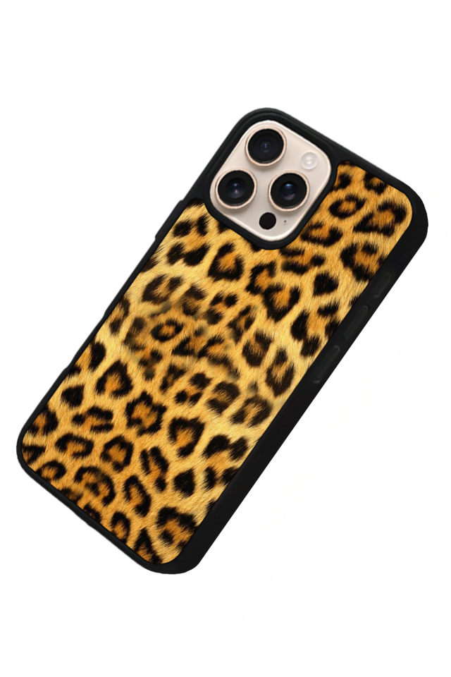 iPhone 16 Pro Max Uyumlu Leopar Tasarımlı Glossy Premium Kılıf