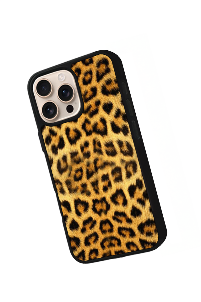 iPhone 16 Pro Max Uyumlu Leopar Tasarımlı Glossy Premium Kılıf