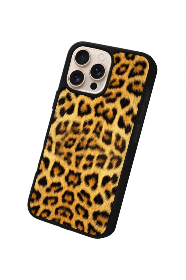 iPhone 16 Pro Max Uyumlu Leopar Tasarımlı Glossy Premium Kılıf