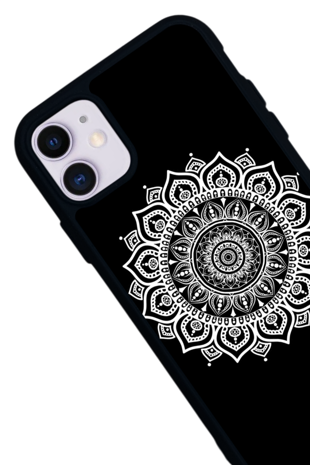 iPhone 11 Uyumlu Mandala Tasarımlı Glossy Premium Kılıf